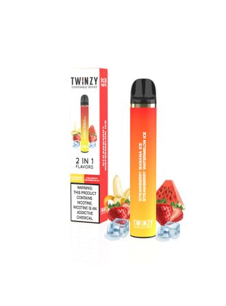 Twinzy 3000 Puffs Disposable Device 6ml Strawberry Banana Ice | Strawberry Watermelon Ice