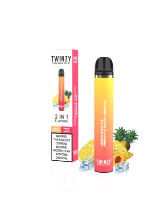 Twinzy 3000 Puffs Disposable Device 6ml Lemon Soda Ice Pineapple Peach Lemon Ice