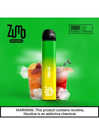 Zumo 3000 Puffs Disposable Device 7ml Soda Ice