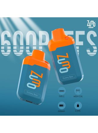 zumo 600 Puffs Disposable Device gummy bear refuillable