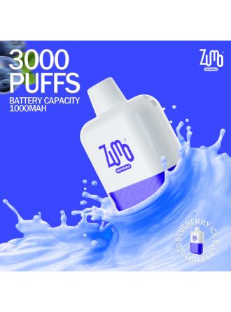 ZUMO 3000 Puffs Disposable Device BLUEBERRY ICE