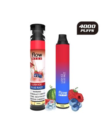 Mega Flow 4000 Puffs Disposable Device 10ml Lush Ice | Blue Razz